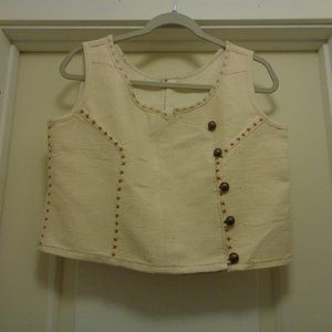 COSPLAY FESTIVAL HISTORICAL COTTON LINEN TYPE OF PRIMITIVE VEST MED